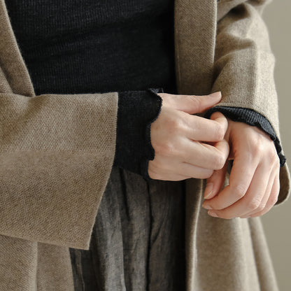me.／merino washable wool タートルネック
