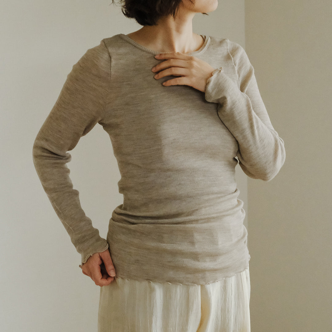 me.／merino washable wool ロングスリーブ