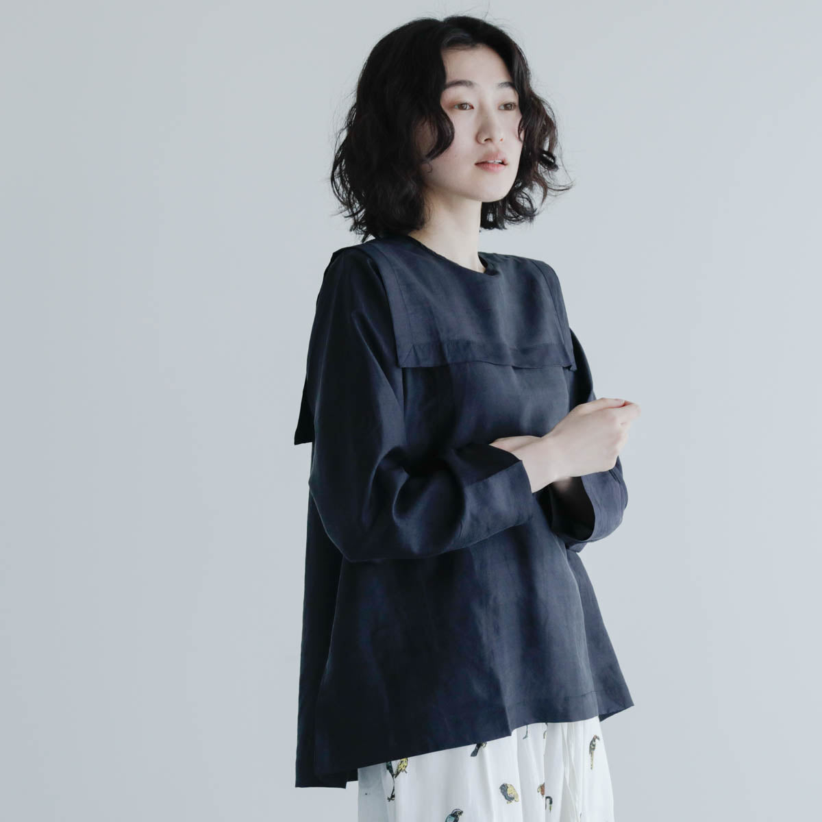 BUNON／Back Button Sailor Blouse（BN4034）