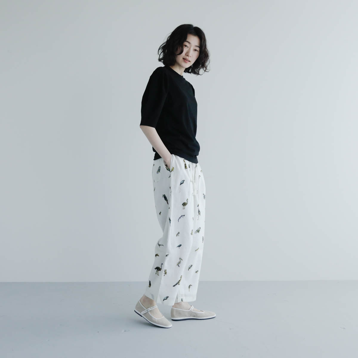 Shida／Puff sleeve t-shirt