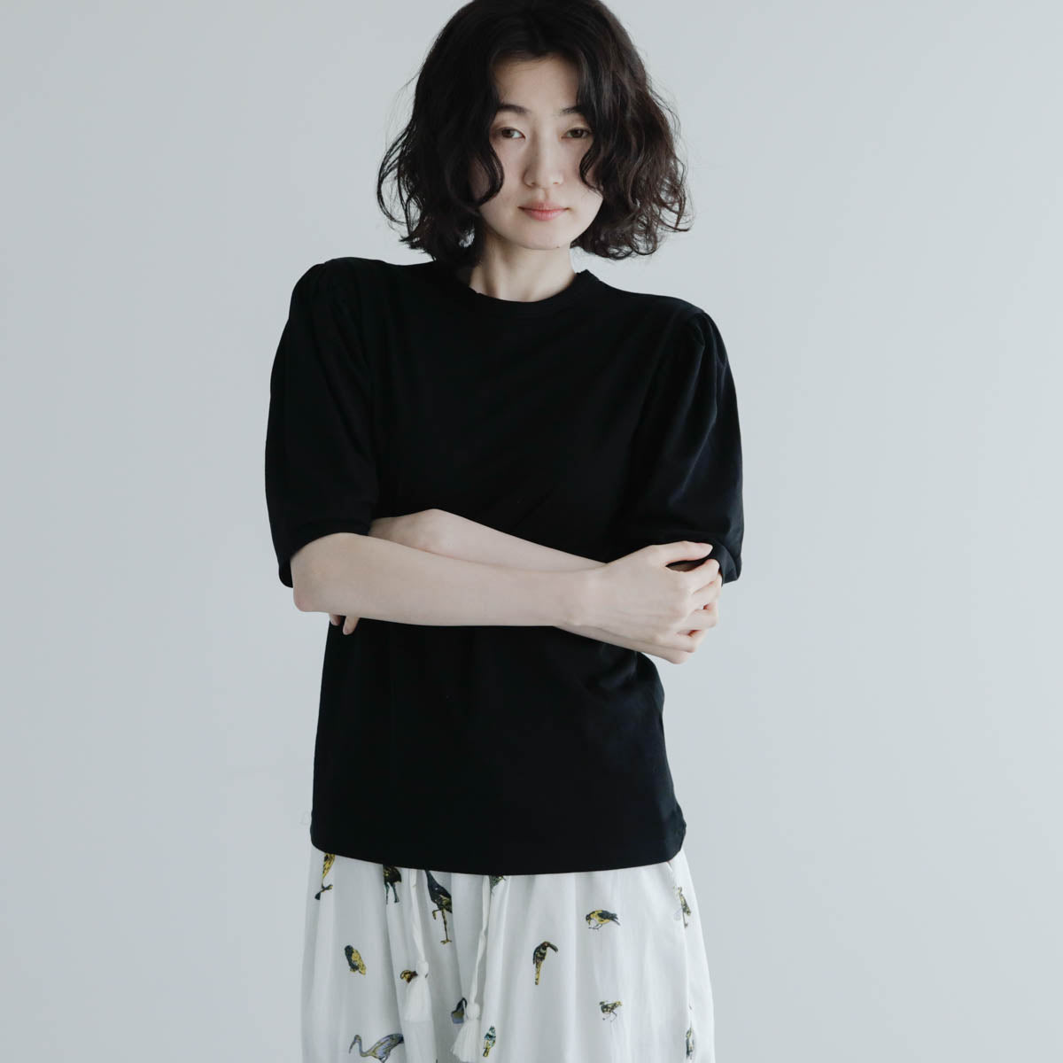 Shida／Puff sleeve t-shirt