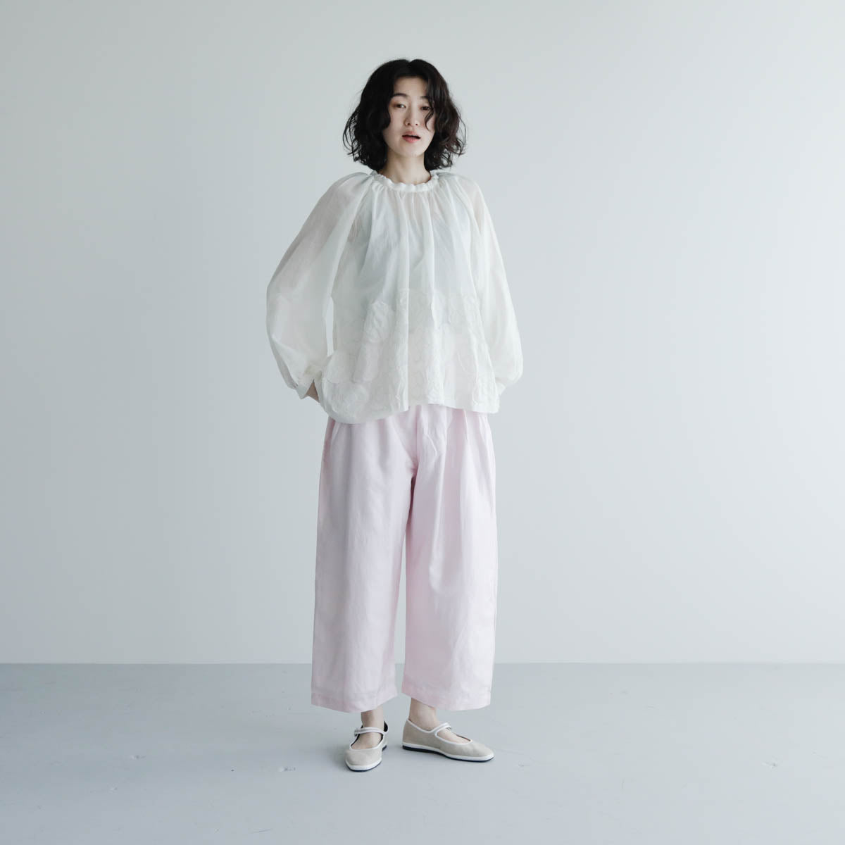 BUNON／Flower Ribbon Blouse（BN2623）