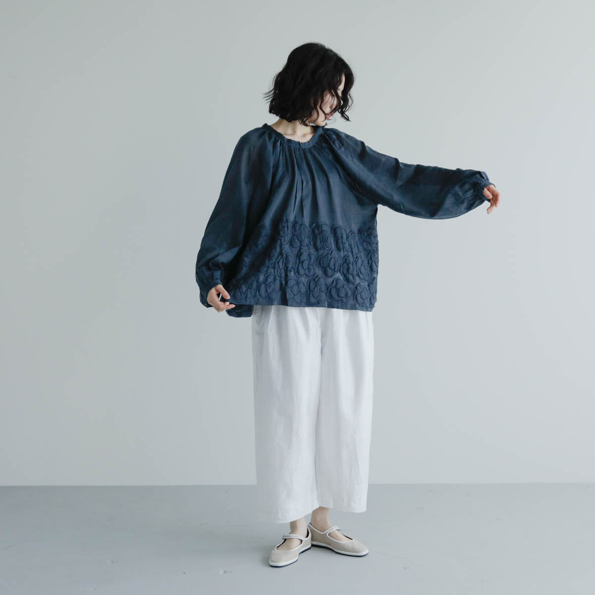 BUNON／Flower Ribbon Blouse（BN2623）