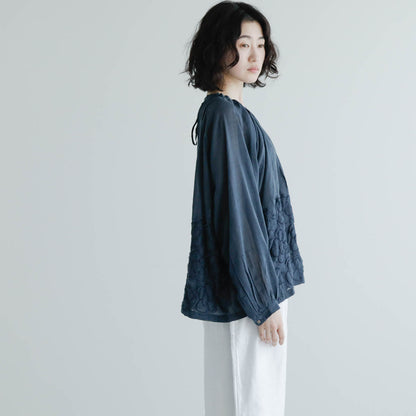 BUNON／Flower Ribbon Blouse（BN2623）