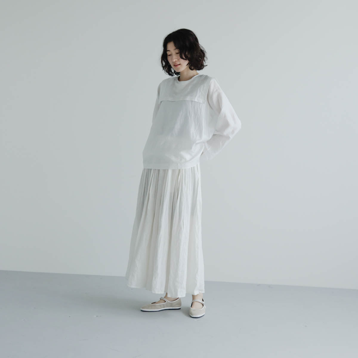 BUNON／Back Button Sailor Blouse（BN4034）
