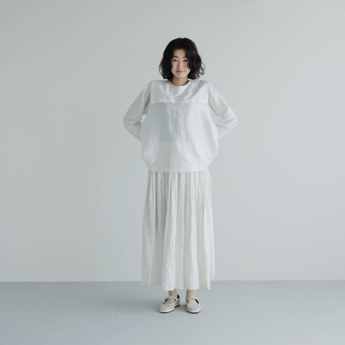 BUNON／Back Button Sailor Blouse（BN4034）