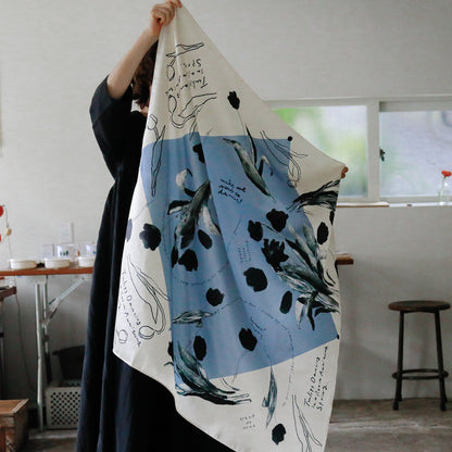 vent de moe／スカーフ black tulip blue