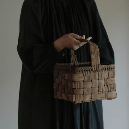 宮本工芸／【受注商品】山ぶどうかご　太巾　ワンハンドル