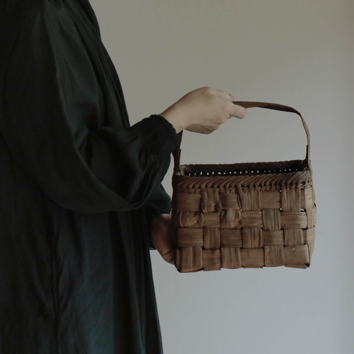 宮本工芸／【受注商品】山ぶどうかご　太巾　ワンハンドル
