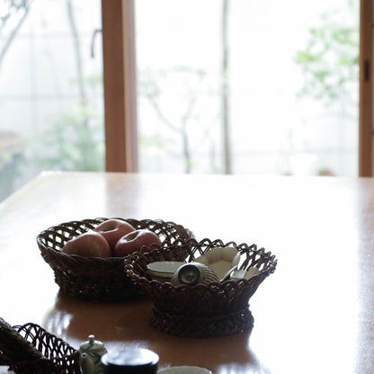宮本工芸／【受注商品】あけびかご　りんごかご