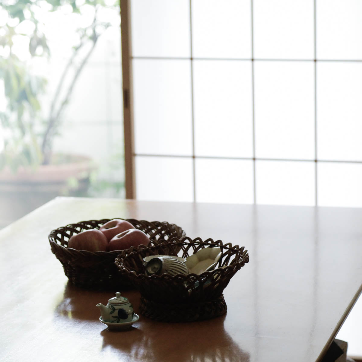 宮本工芸／【受注商品】あけびかご　りんごかご