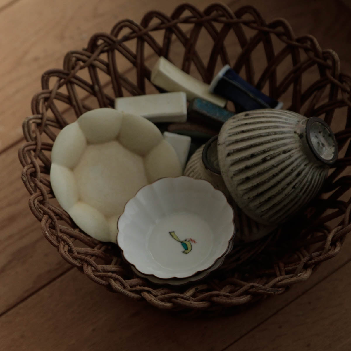 宮本工芸／【受注商品】あけびかご　りんごかご