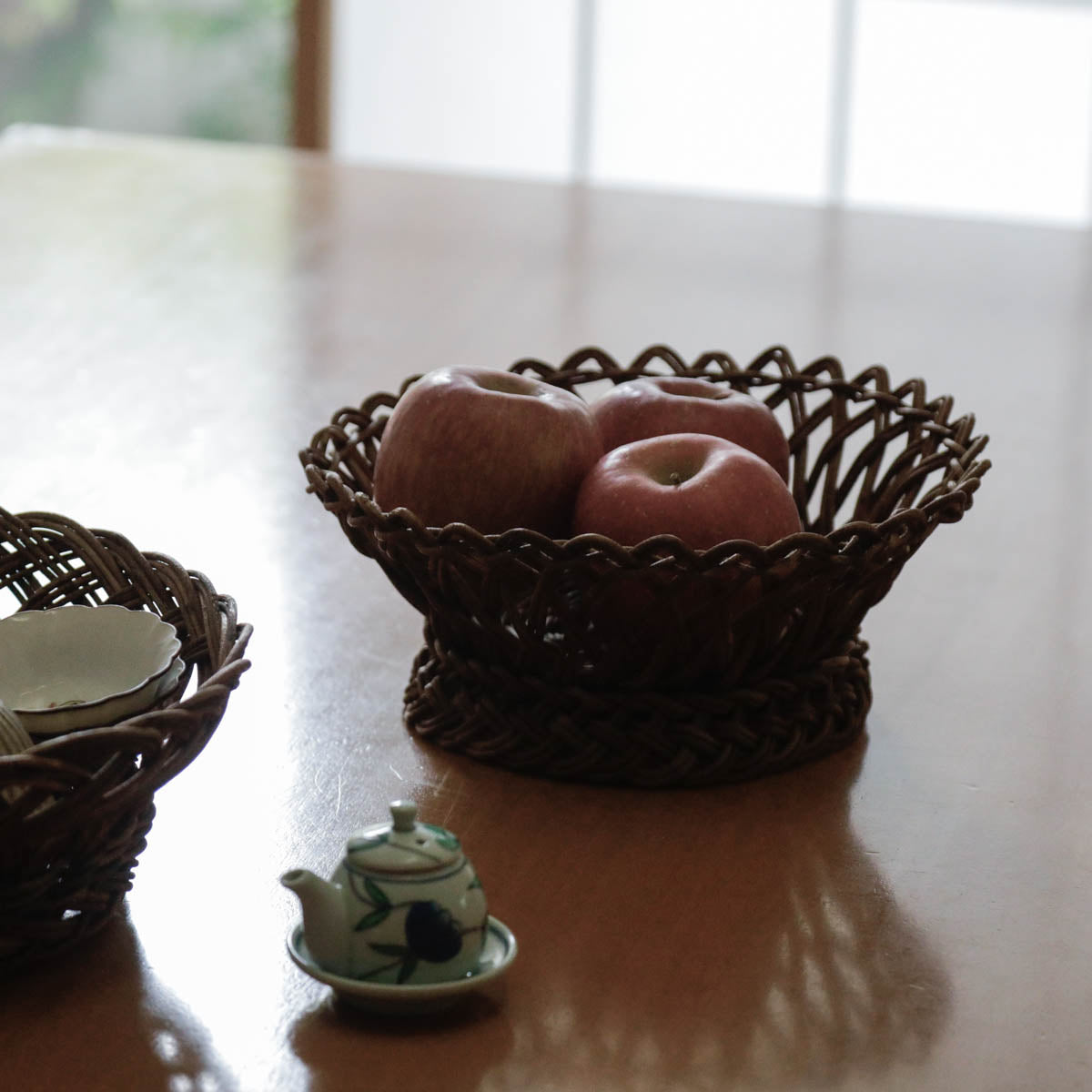 宮本工芸／【受注商品】あけびかご　りんごかご