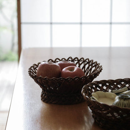 宮本工芸／【受注商品】あけびかご　りんごかご