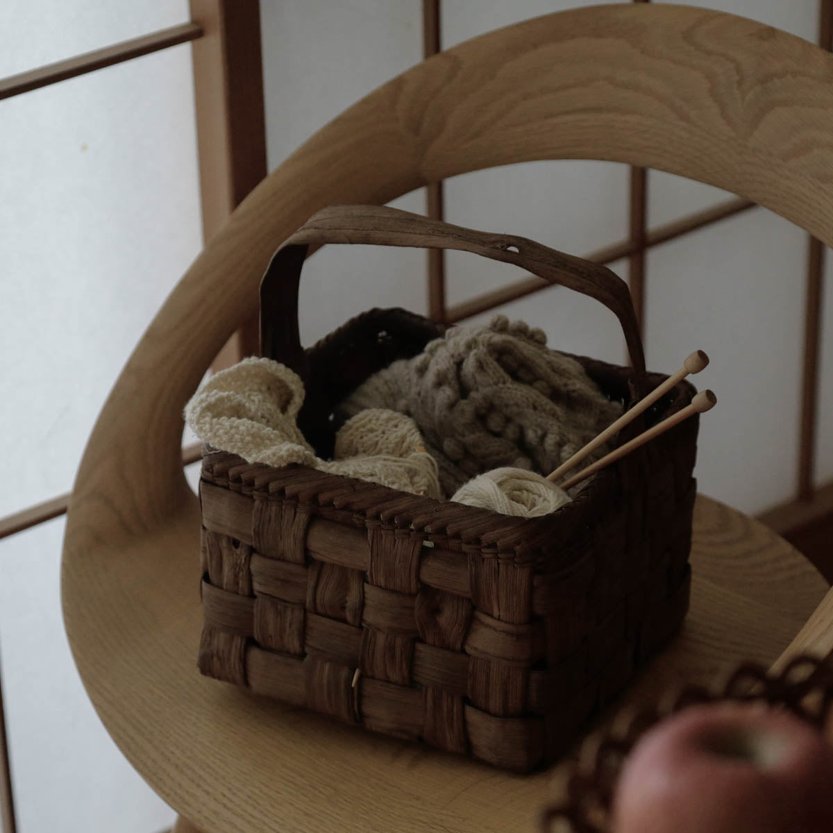 宮本工芸／【受注商品】山ぶどうかご　太巾　ワンハンドル