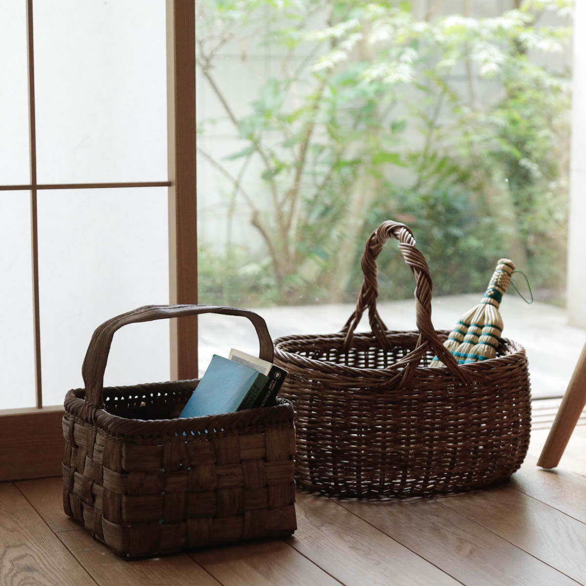 宮本工芸／【受注商品】山ぶどうかご　太巾　ワンハンドル