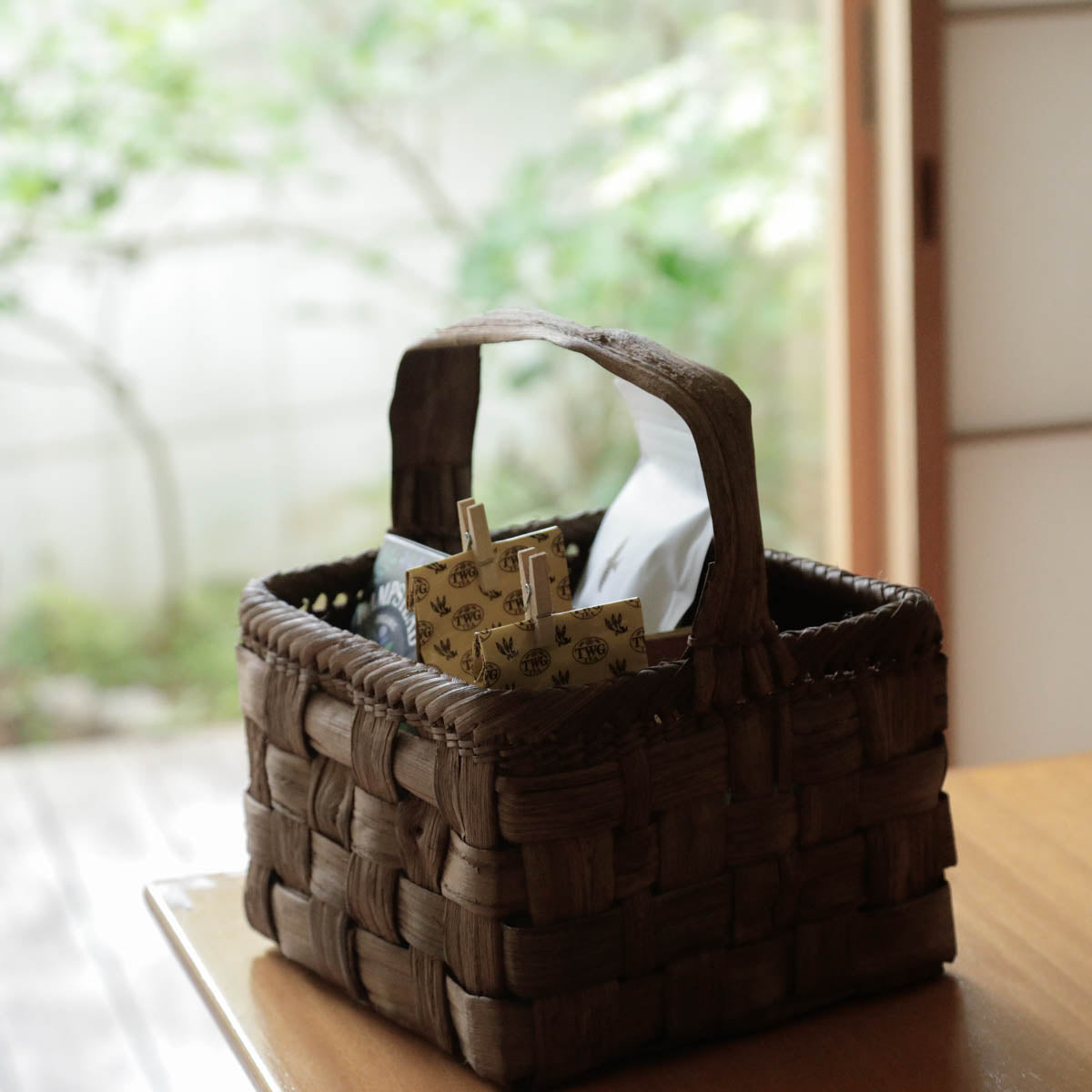 宮本工芸／【受注商品】山ぶどうかご　太巾　ワンハンドル
