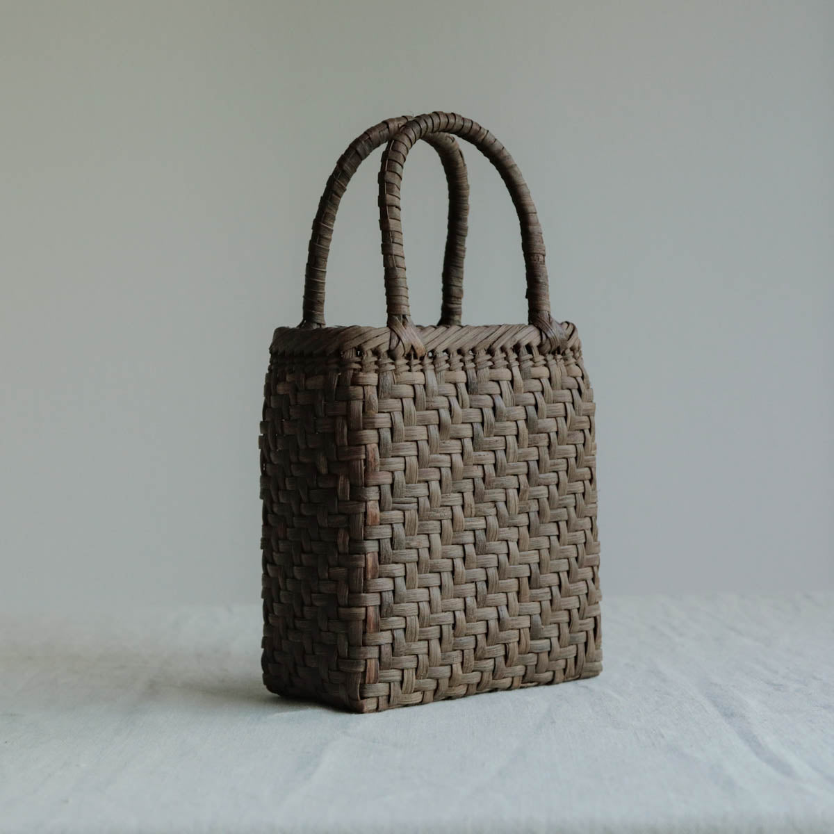 宮本工芸／【受注商品】山ぶどうかご　2.5巾　あじろ編み　特小