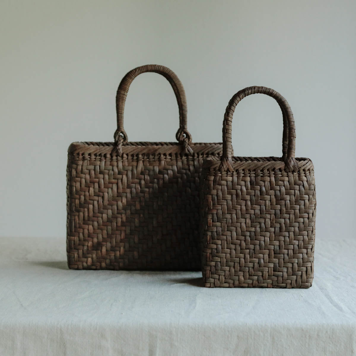 宮本工芸／【受注商品】山ぶどうかご　2.5巾　あじろ編み　特小