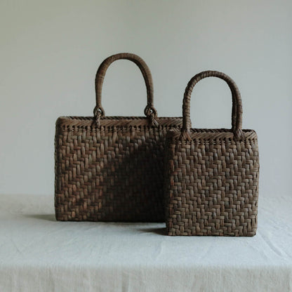 宮本工芸／【受注商品】山ぶどうかご　2.5巾　あじろ編み　特小