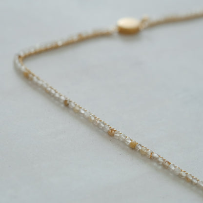 shuo'／Black Pearl Rutile Quartz Necklace