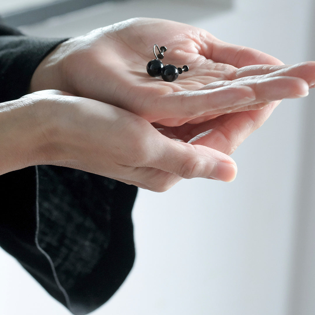 shuo'／Onyx Pierce／ Earring
