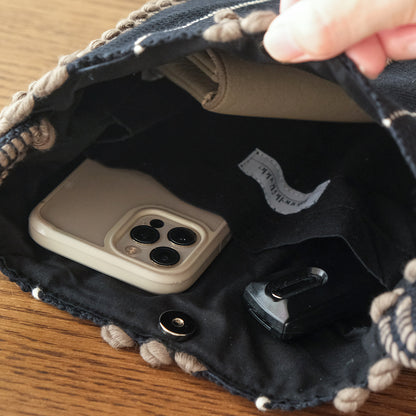 Antonello Tedde／MARIA PIA Righe doppie POUCH