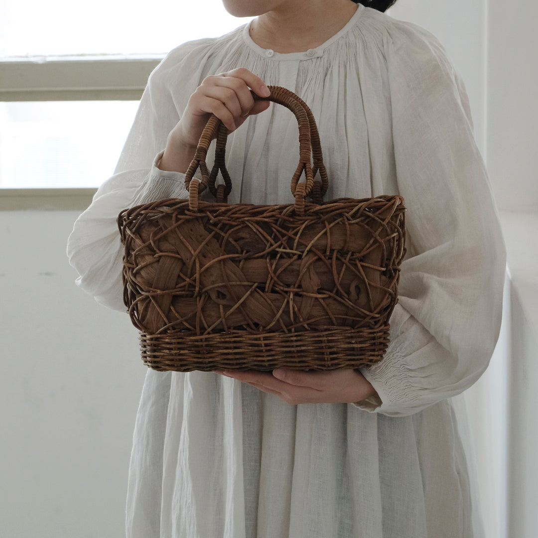 宮本工芸／あけび＋山ぶどうかご　乱れ編み