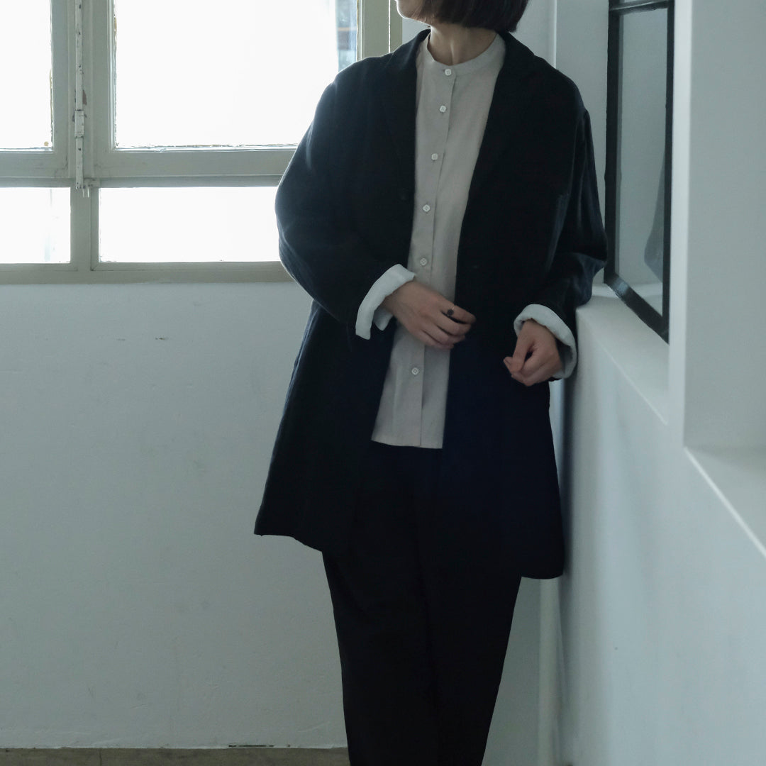SALUÉ／エッグパンツC／ヘリンボーンリネン