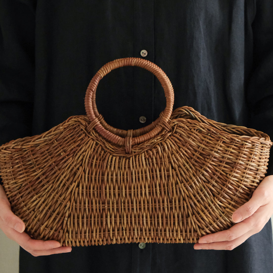 宮本工芸／あけびかご　織編みバッグリング手