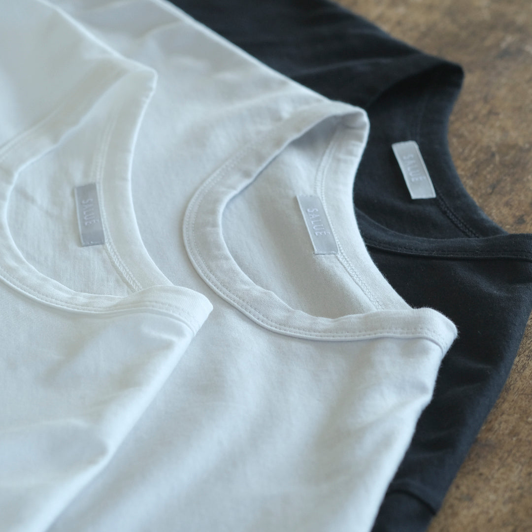 SALUÉ／white label スムース ロングスリーブTシャツ
