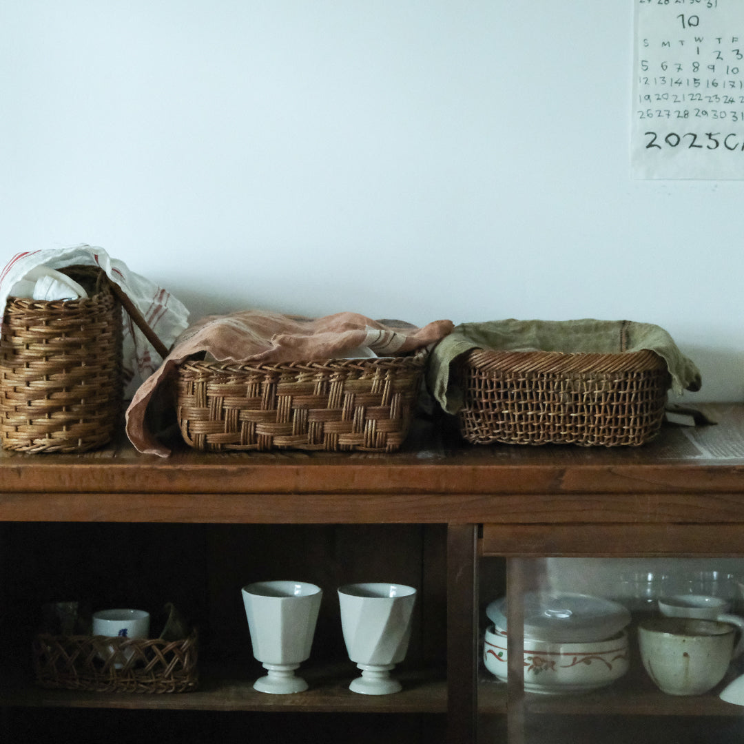 宮本工芸／【受注商品】あけびかご あじろ編み 整理かご