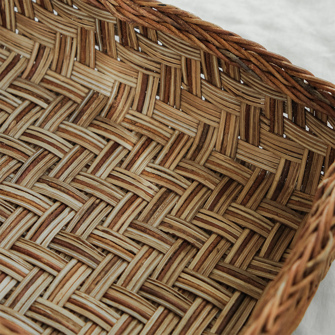 宮本工芸／【受注商品】あけびかご あじろ編み 整理かご