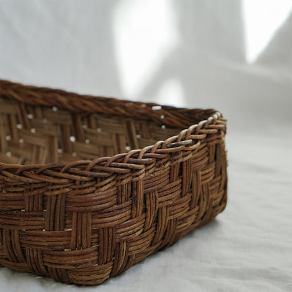 宮本工芸／【受注商品】あけびかご あじろ編み 整理かご