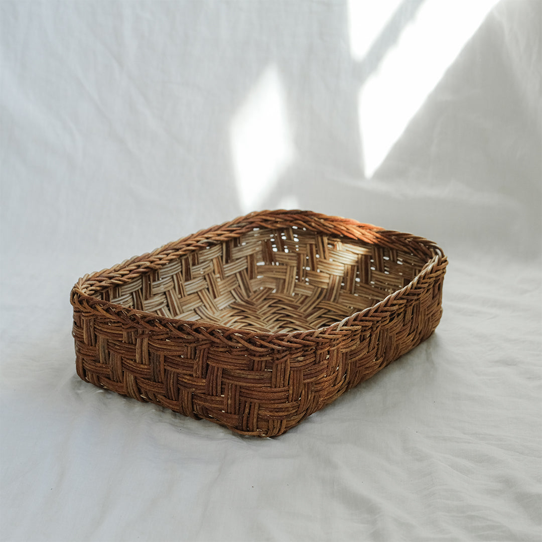 宮本工芸／【受注商品】あけびかご あじろ編み 整理かご