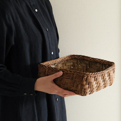 宮本工芸／【受注商品】あけびかご あじろ編み 整理かご