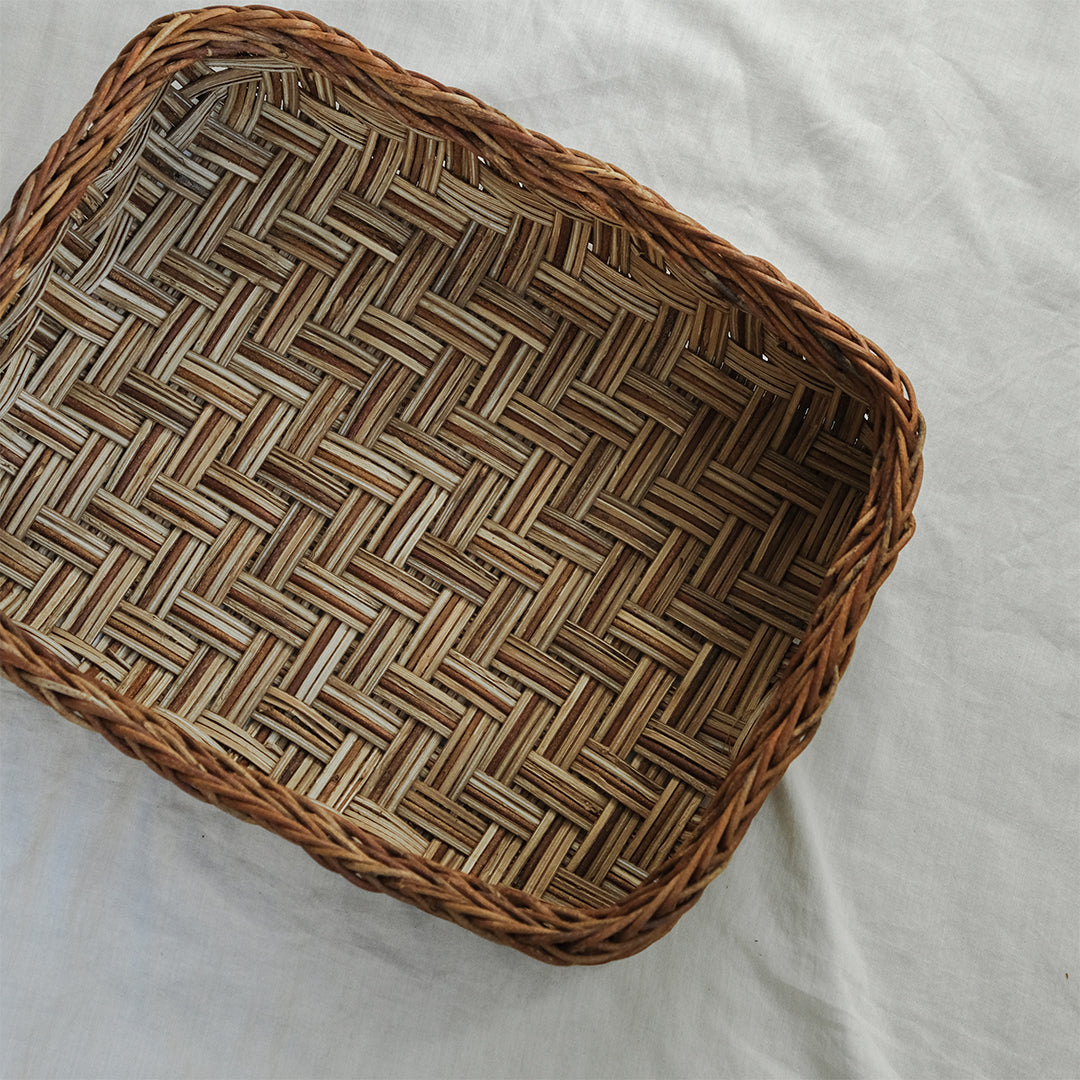 宮本工芸／【受注商品】あけびかご あじろ編み 整理かご