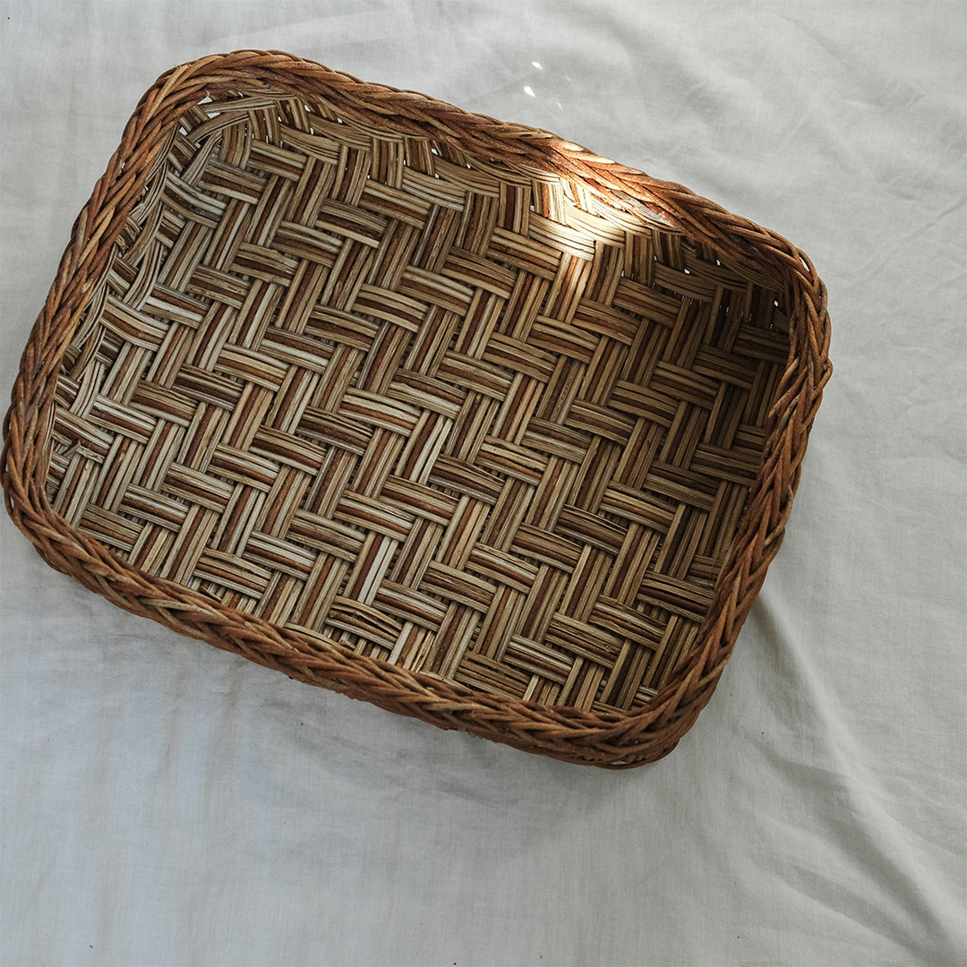 宮本工芸／【受注商品】あけびかご あじろ編み 整理かご