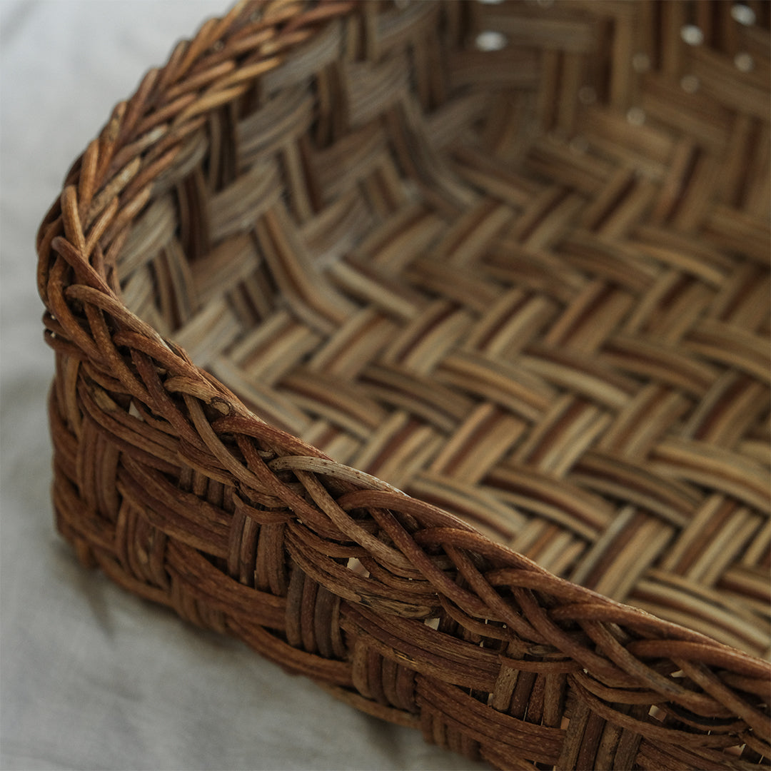 宮本工芸／【受注商品】あけびかご あじろ編み 整理かご