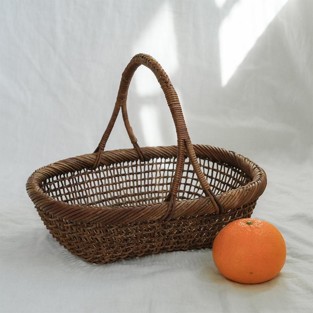 宮本工芸／【予約商品】あけびかご 細目こだし編み 小判型バスケット