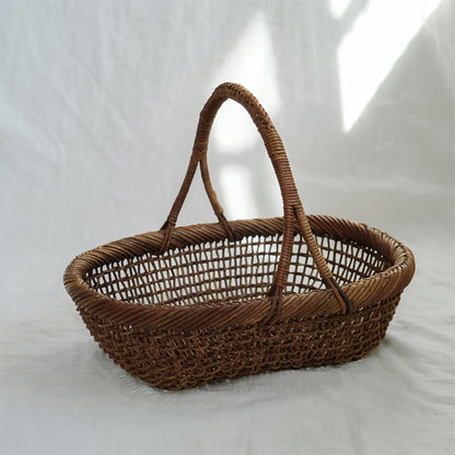 宮本工芸／【予約商品】あけびかご 細目こだし編み 小判型バスケット