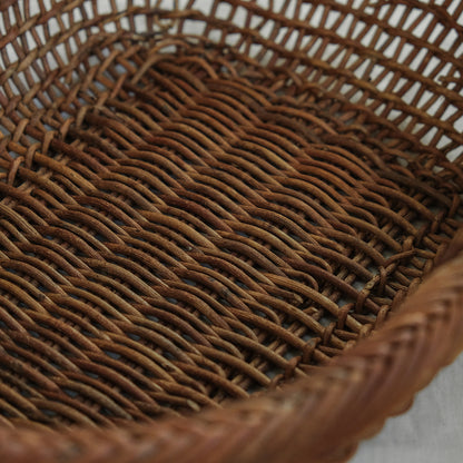 宮本工芸／【予約商品】あけびかご 細目こだし編み 小判型バスケット