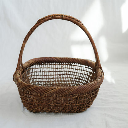 宮本工芸／【予約商品】あけびかご 細目こだし編み 小判型バスケット