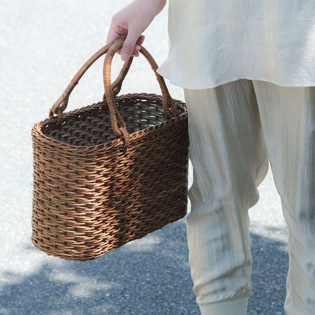 宮本工芸／【予約商品】あけびかご 薄型小松編 巻き手