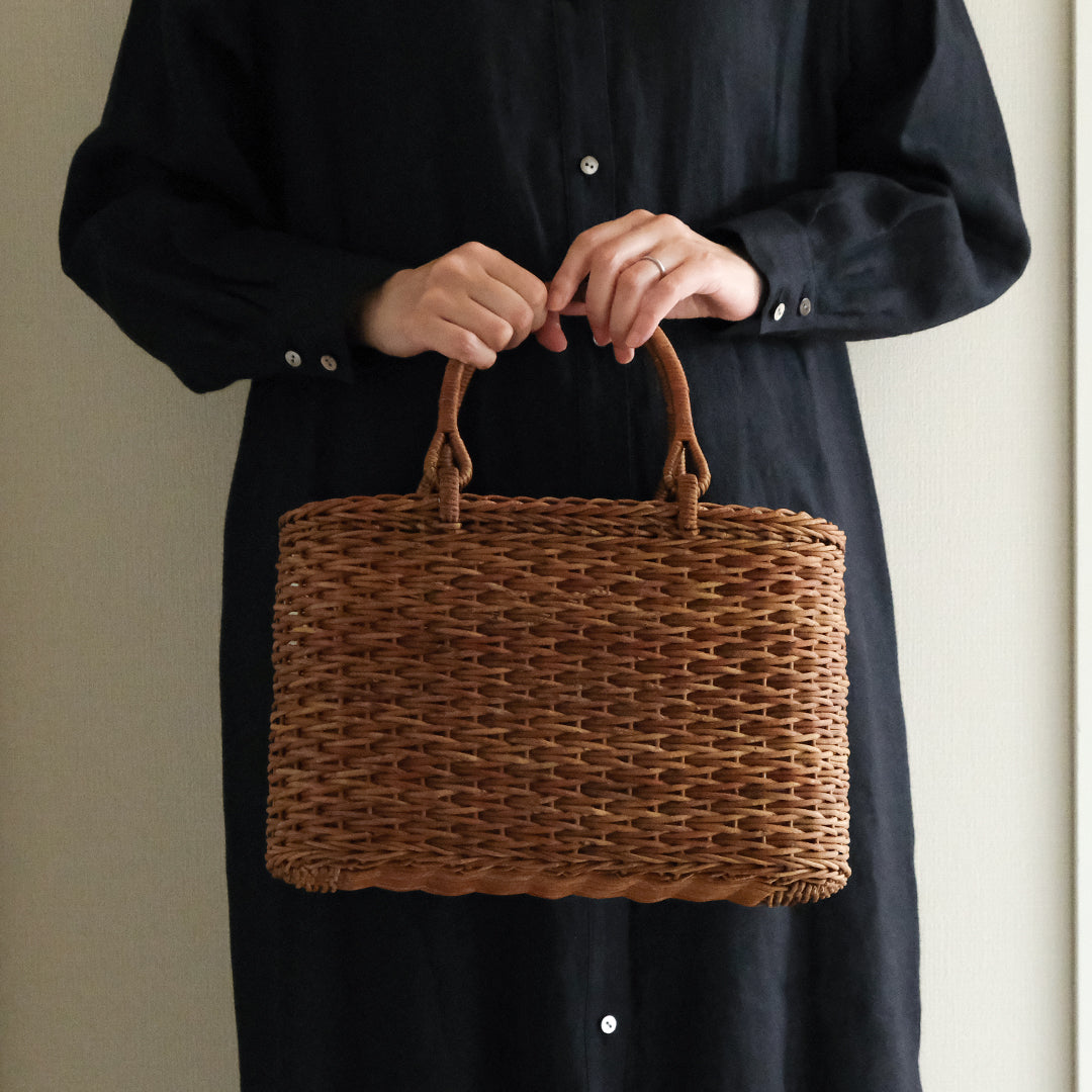 宮本工芸／【予約商品】あけびかご 薄型小松編 巻き手