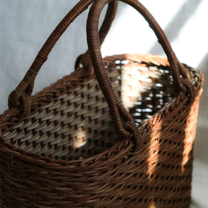 宮本工芸／【予約商品】あけびかご 薄型小松編 巻き手