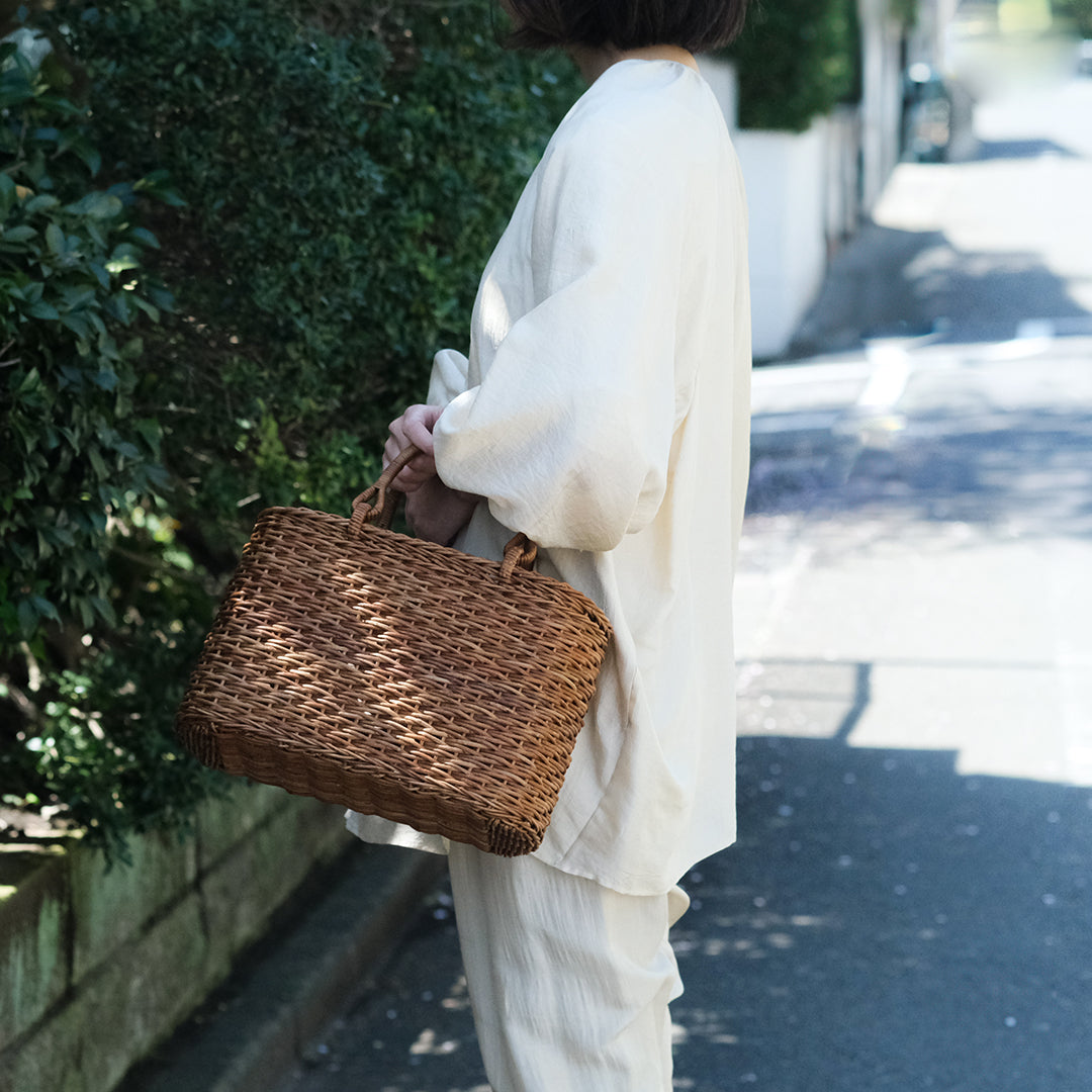 宮本工芸／【予約商品】あけびかご 薄型小松編 巻き手