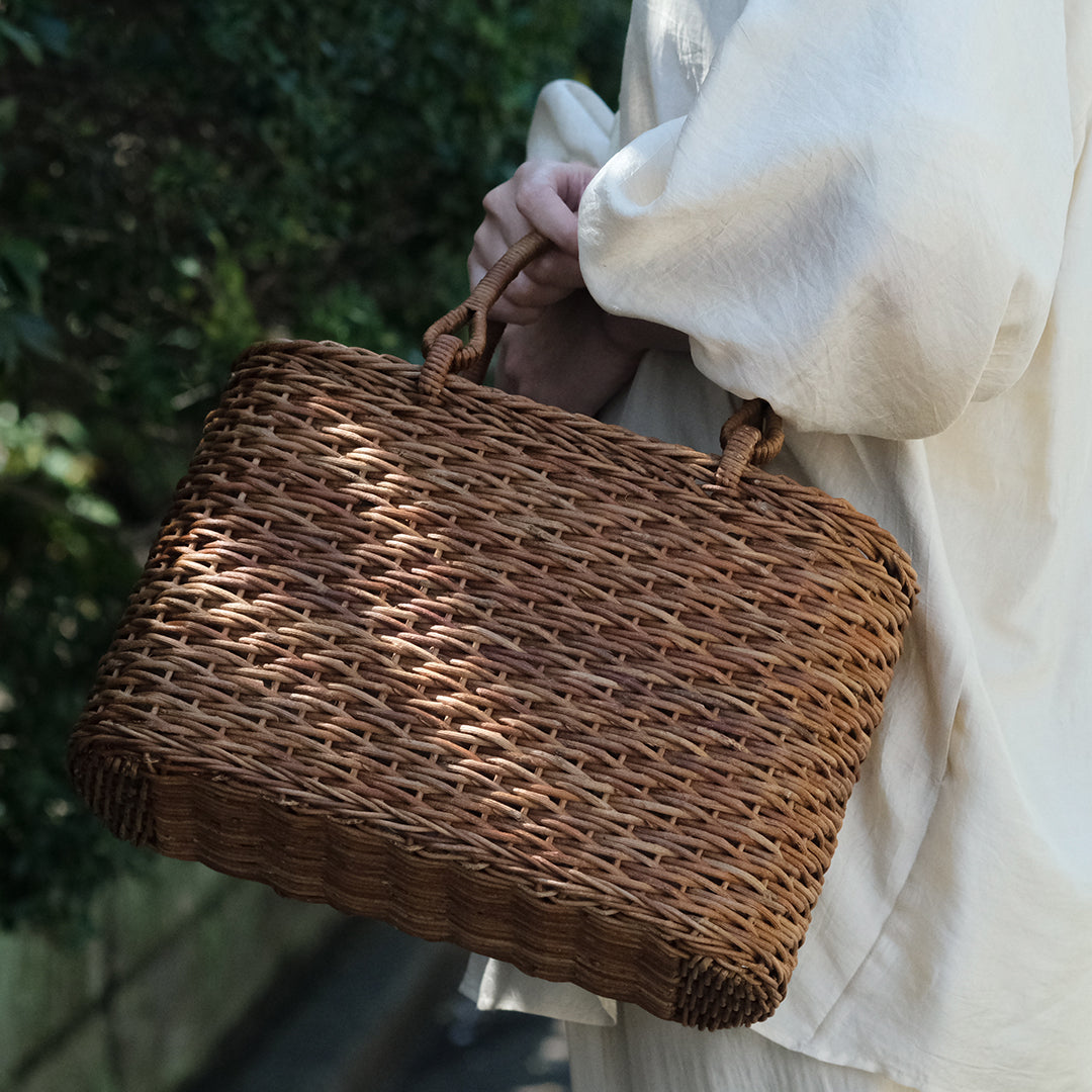 宮本工芸／【予約商品】あけびかご 薄型小松編 巻き手