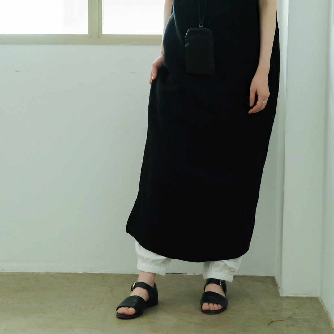 SALUÉ／【一部受注商品】シンプルドレス／ヘリンボーンリネンformal