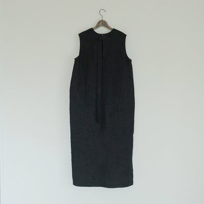 SALUÉ／【一部受注商品】シンプルドレス／ヘリンボーンリネンformal